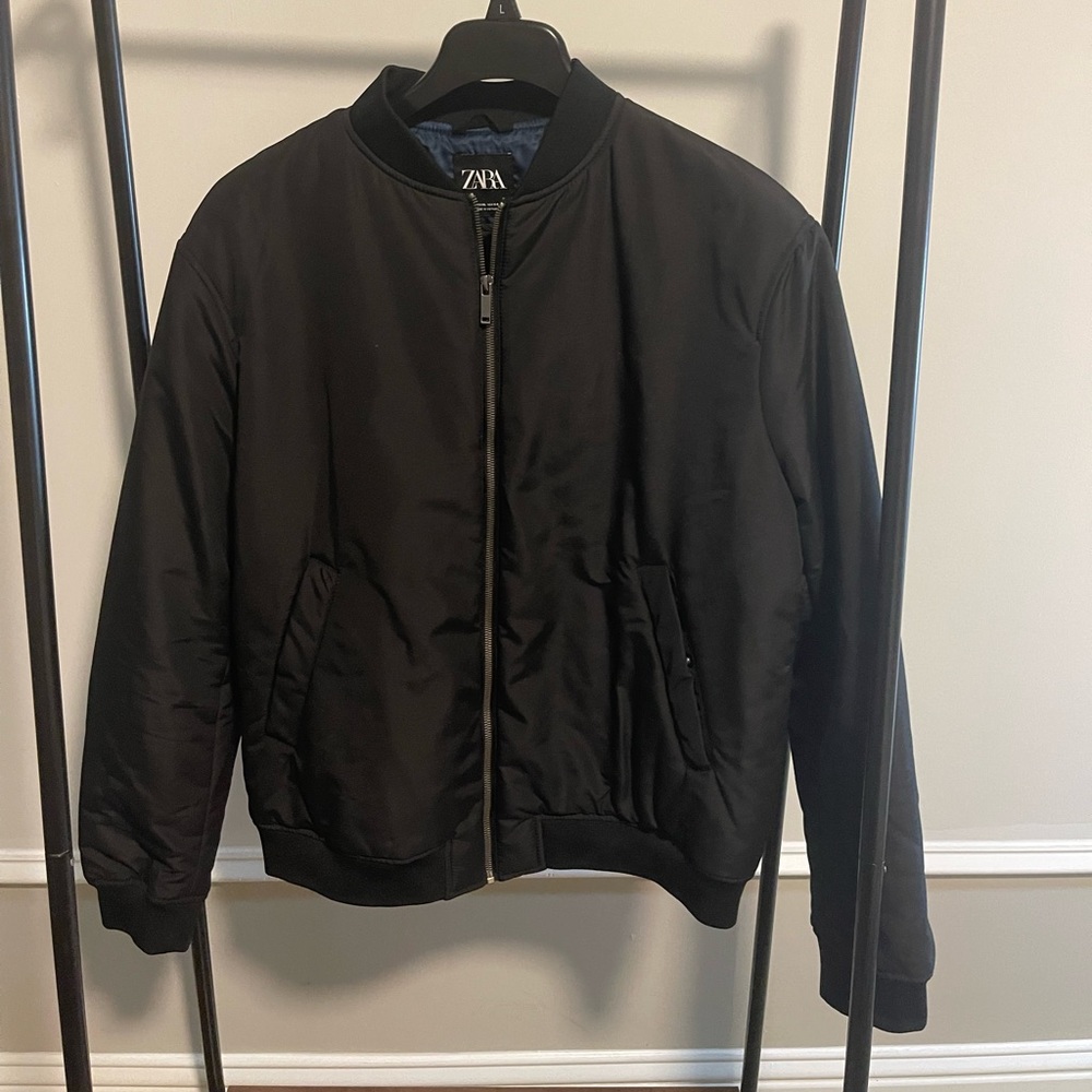 Zara Black Bomber Jacket